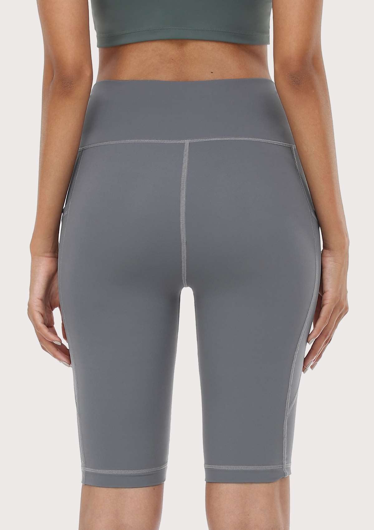 LEAPX Fluent High-Waist Sports Bike Shorts - HSIA