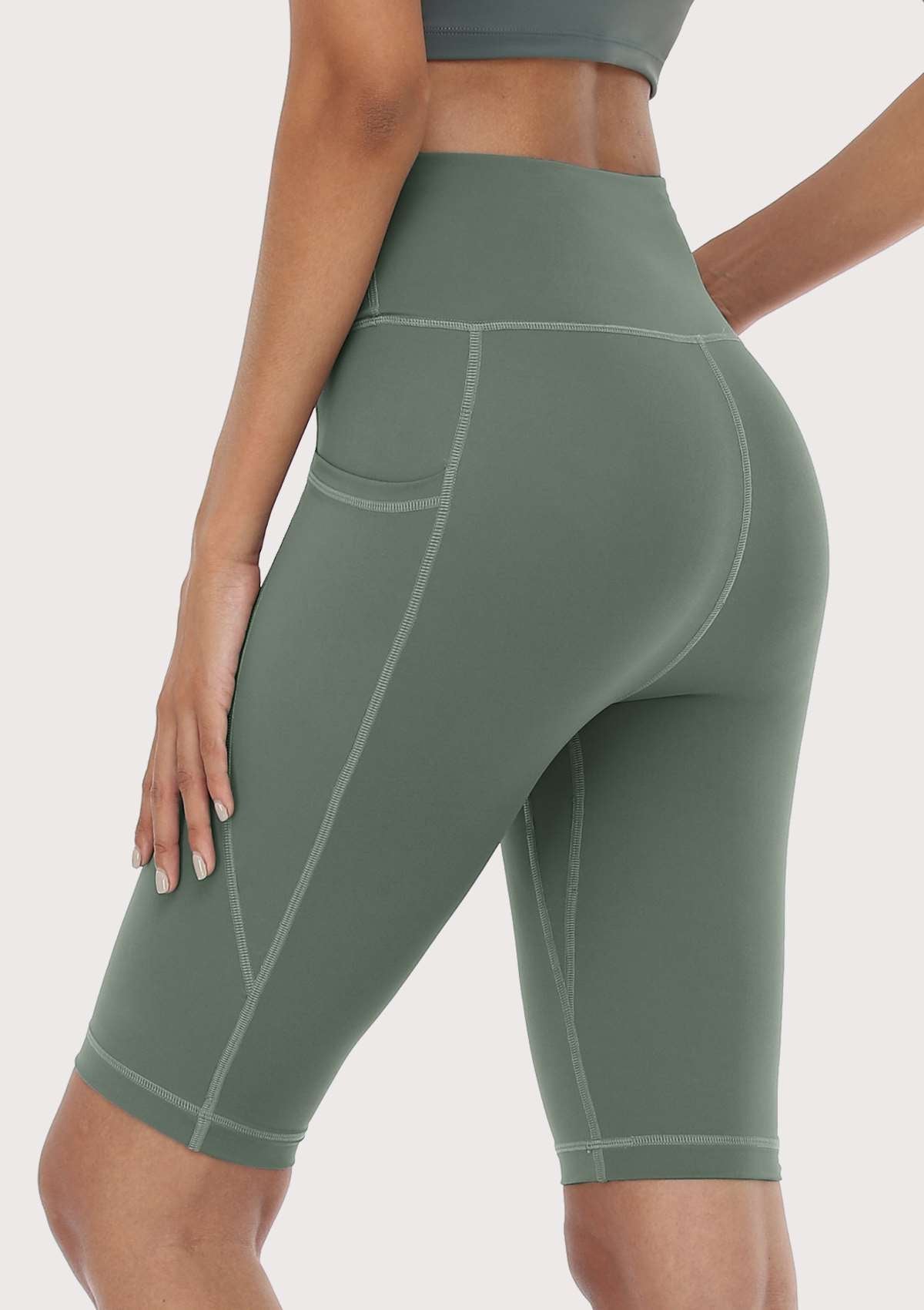 LEAPX Fluent High-Waist Sports Bike Shorts - HSIA