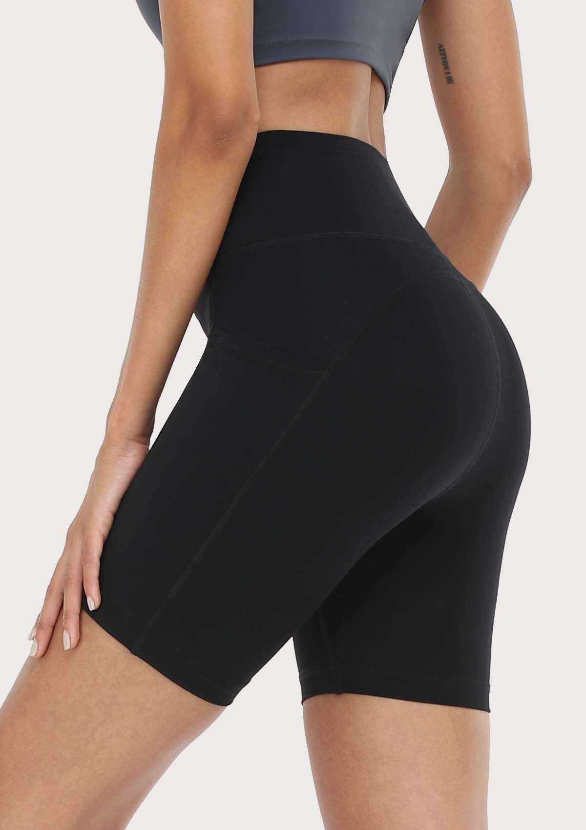 LEAPX Fluent High-Waist Sports Bike Shorts - HSIA