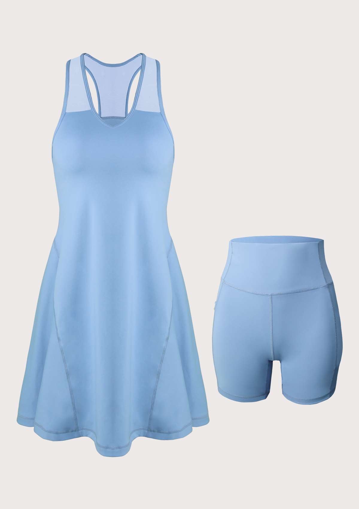 On The Move Sports Dress With Shorts Set - HSIA