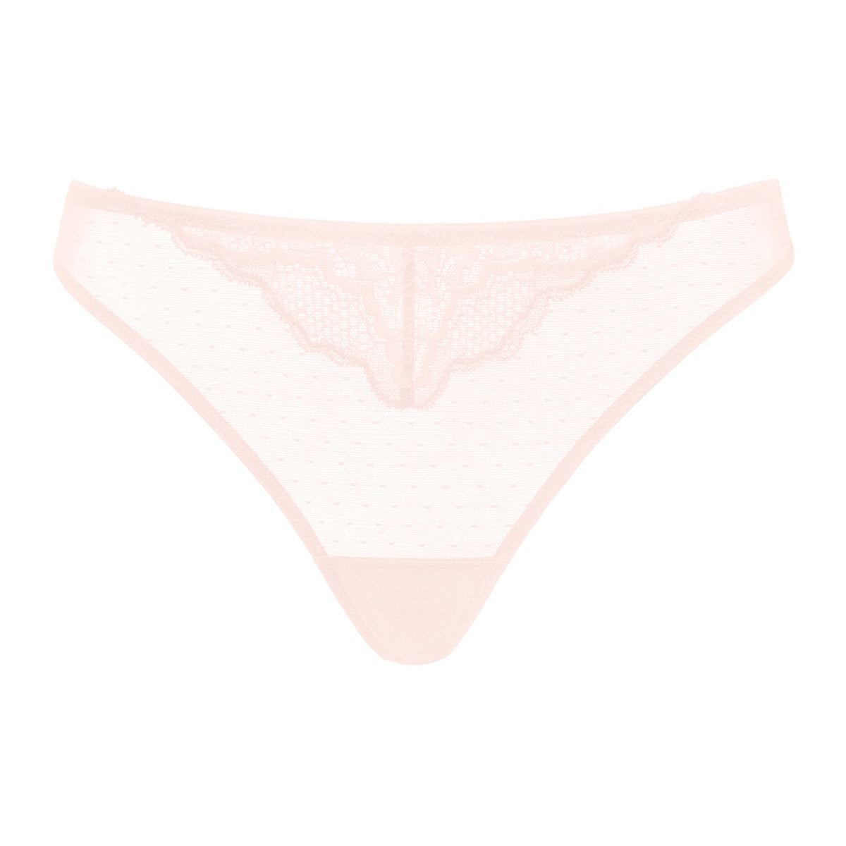 Enchante Floral Lace Sheer Mesh Back Thong Undewear