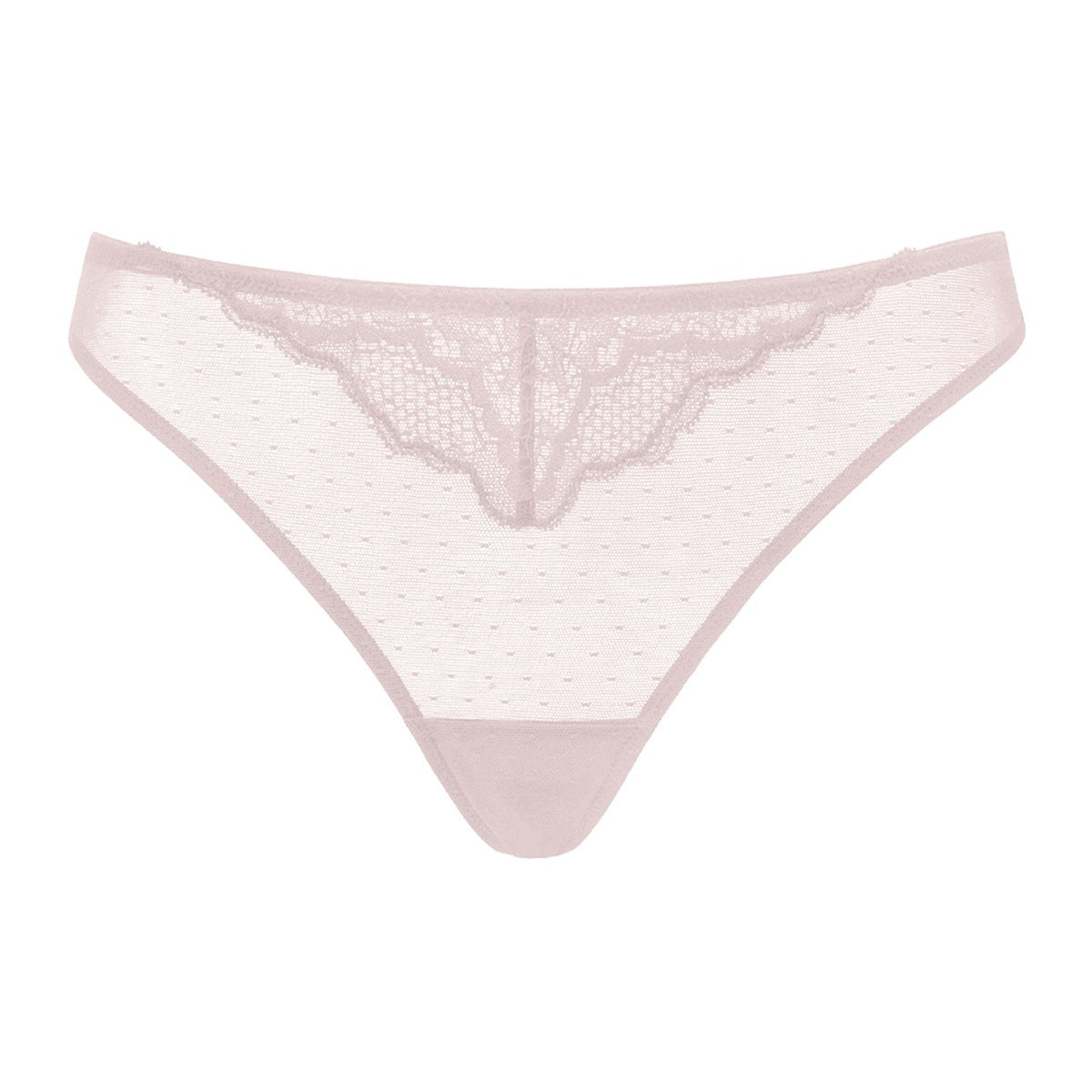 Enchante Floral Lace Sheer Mesh Back Thong Undewear