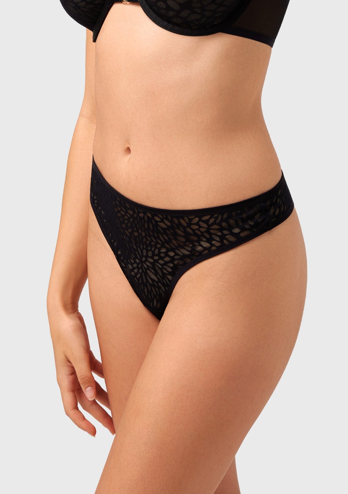 HSIA Vine Sexy Lace Mesh Thong Underwear - HSIA