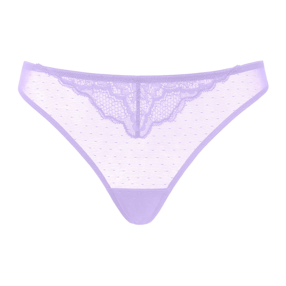 Enchante Floral Lace Sheer Mesh Back Thong Undewear