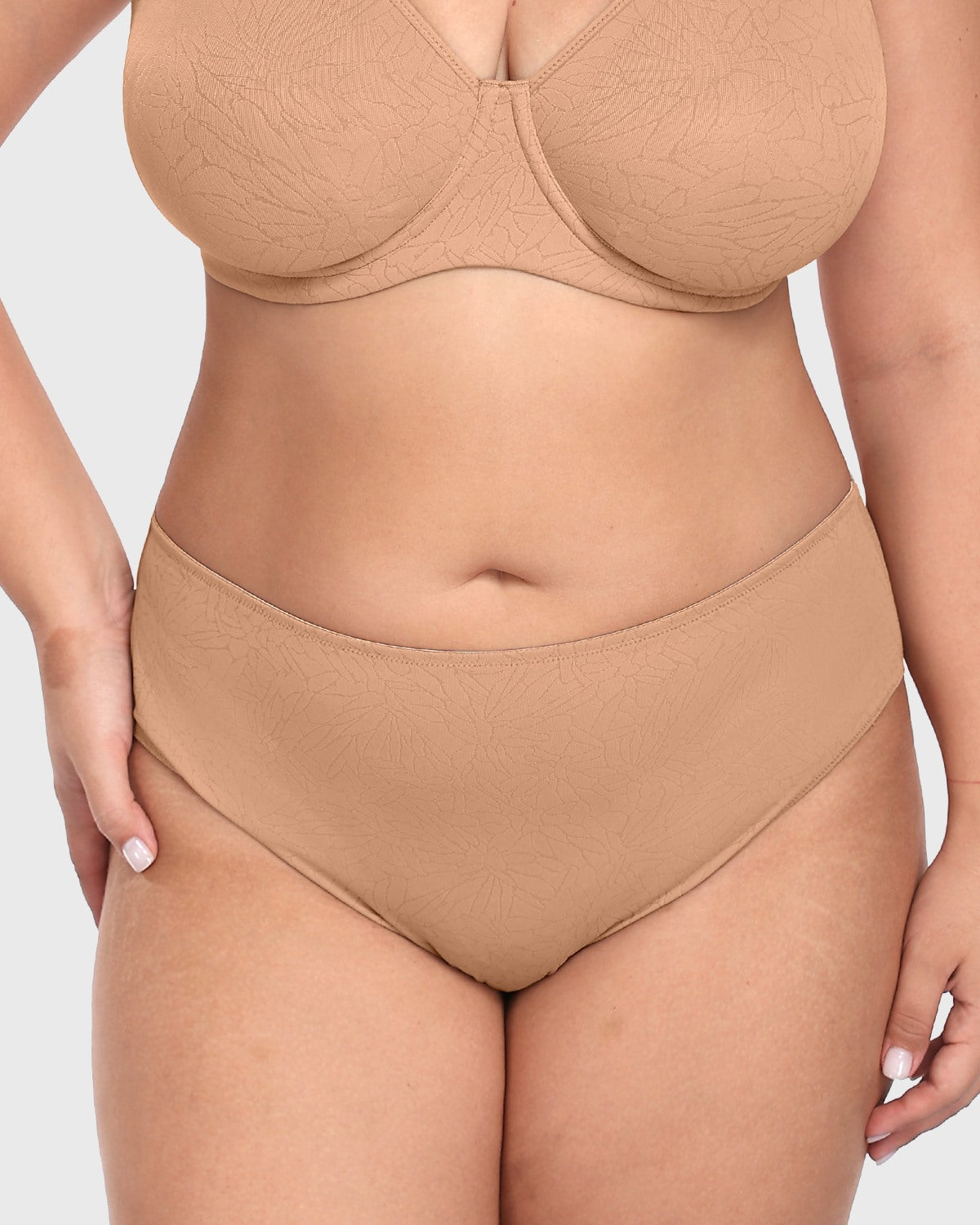 HSlA Joan Comfortzone Full Coverage High-Rise Bikini Underwear Soft Stretch Panties Lingerie - HSIA