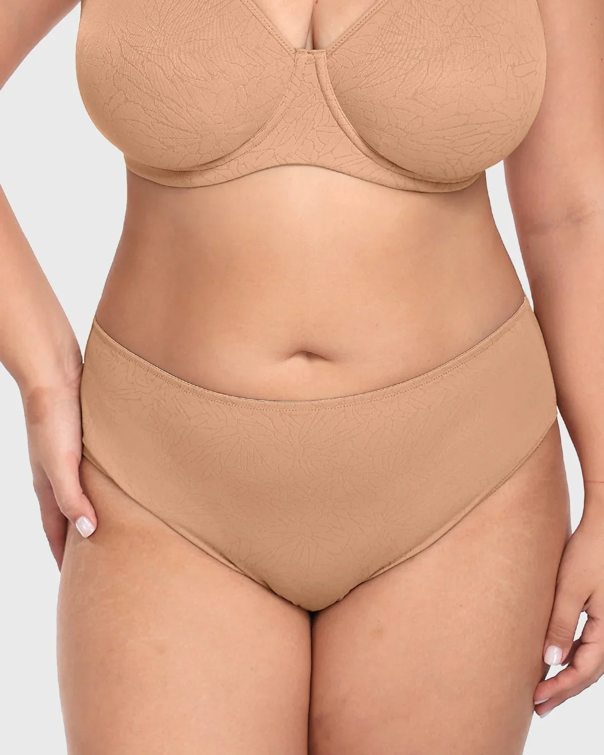 HSlA Joan Comfortzone Full Coverage High-Rise Bikini Underwear Soft Stretch Panties Lingerie - HSIA