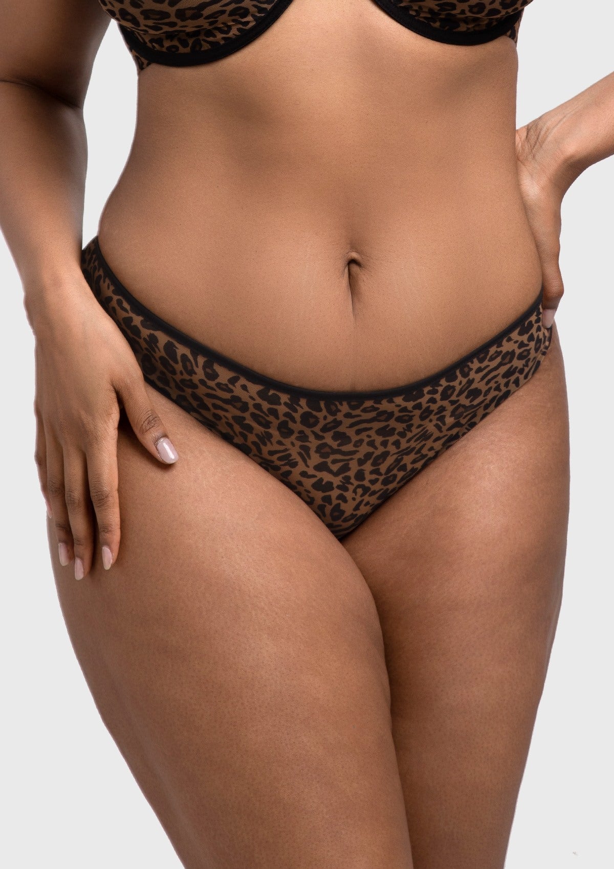 HSIA Leopard Wild High Stretch Briefs Soft Breathable Mesh Panty - HSIA