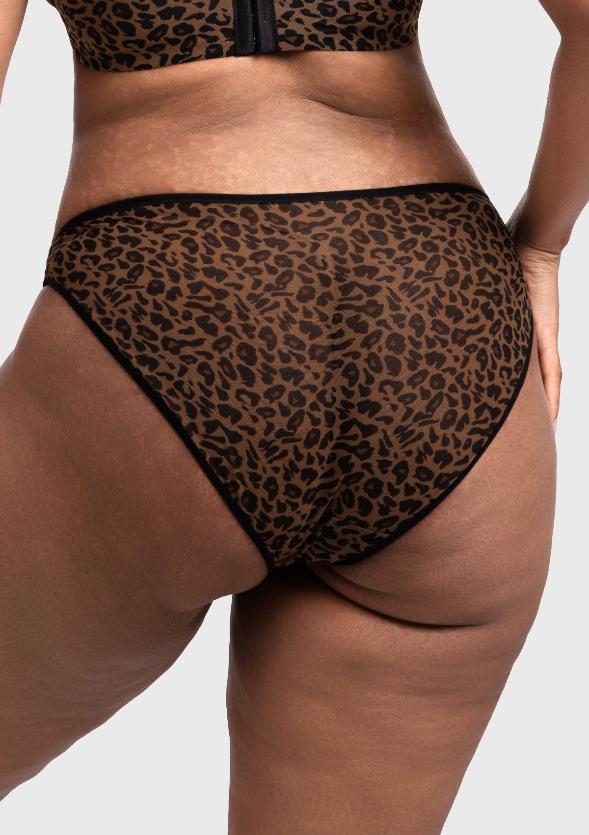 HSIA Leopard Wild High Stretch Briefs Soft Breathable Mesh Panty - HSIA