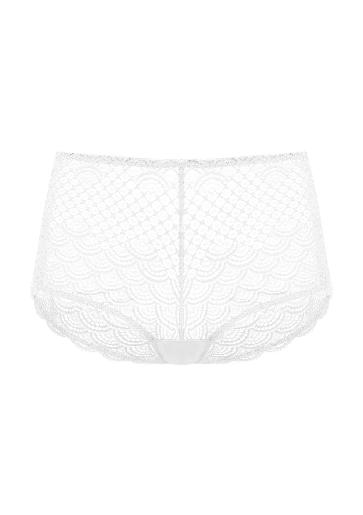 Mermaid Scales High Waist Lace Boyshort Panty - HSIA