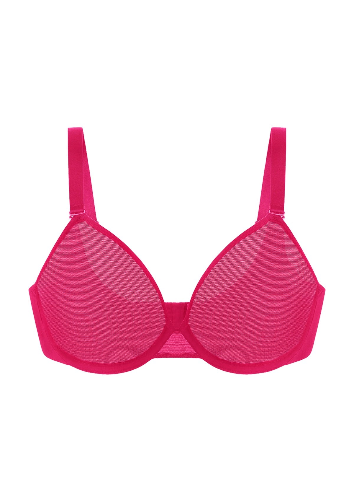 Seraphina Unlined Underwire Sheer Mesh Bra - HSIA