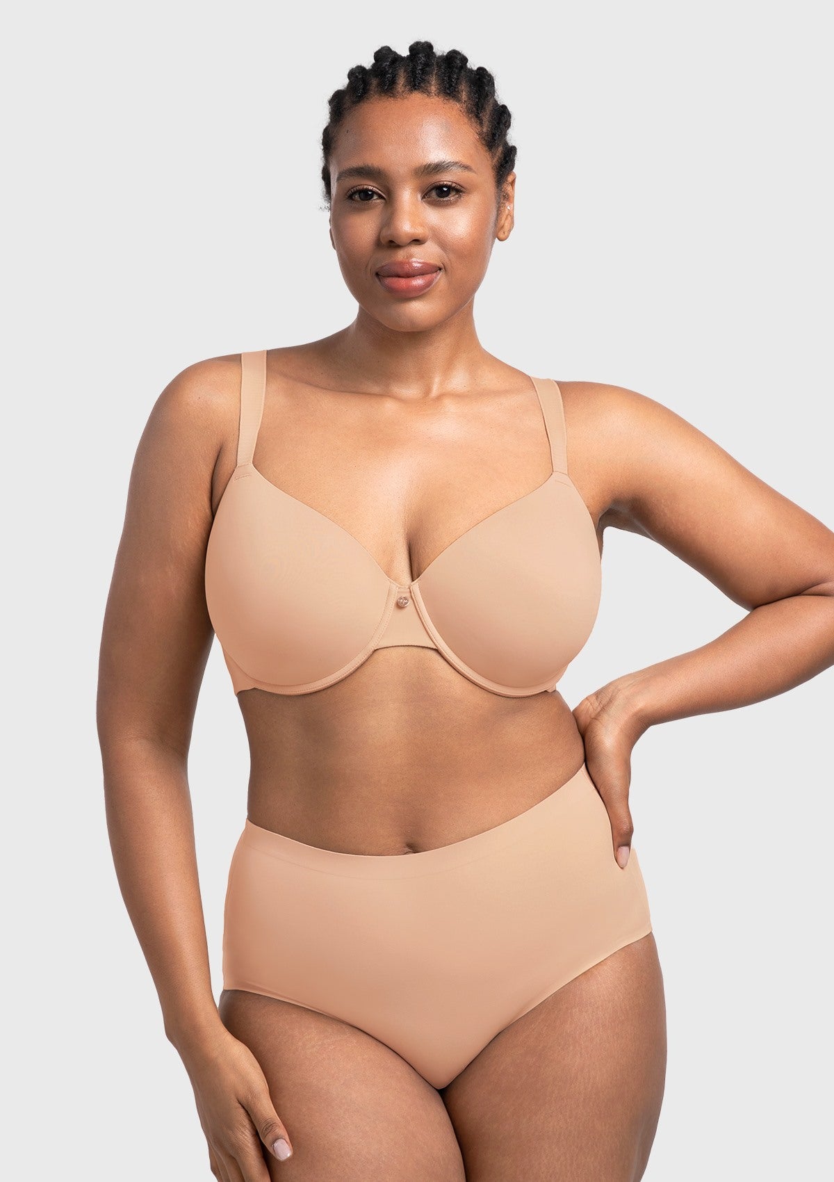 HSIA Miya SoftSense Comfort Lightly Lined T-shirt Back Smoothing Underwire Plus Size Bra Everyday Bra - HSIA