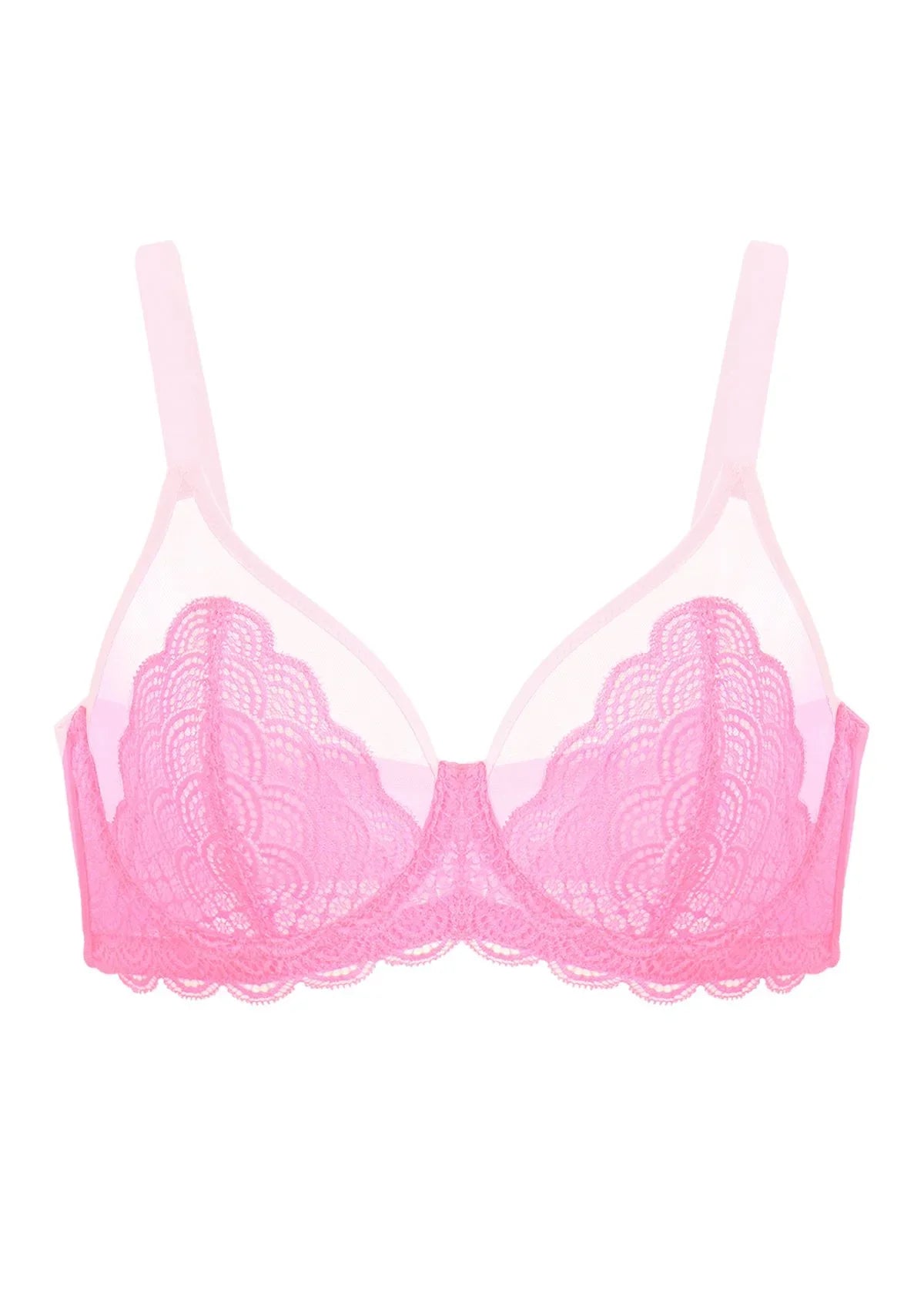 Mermaid Scales Lace Unlined Bra - HSIA