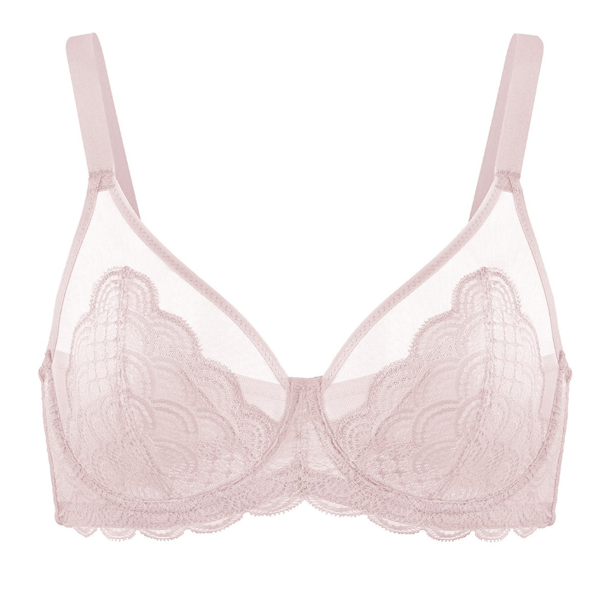 (Cardi B recommends)Mermaid Scales Lace Beige Brown Unlined Bra - HSIA