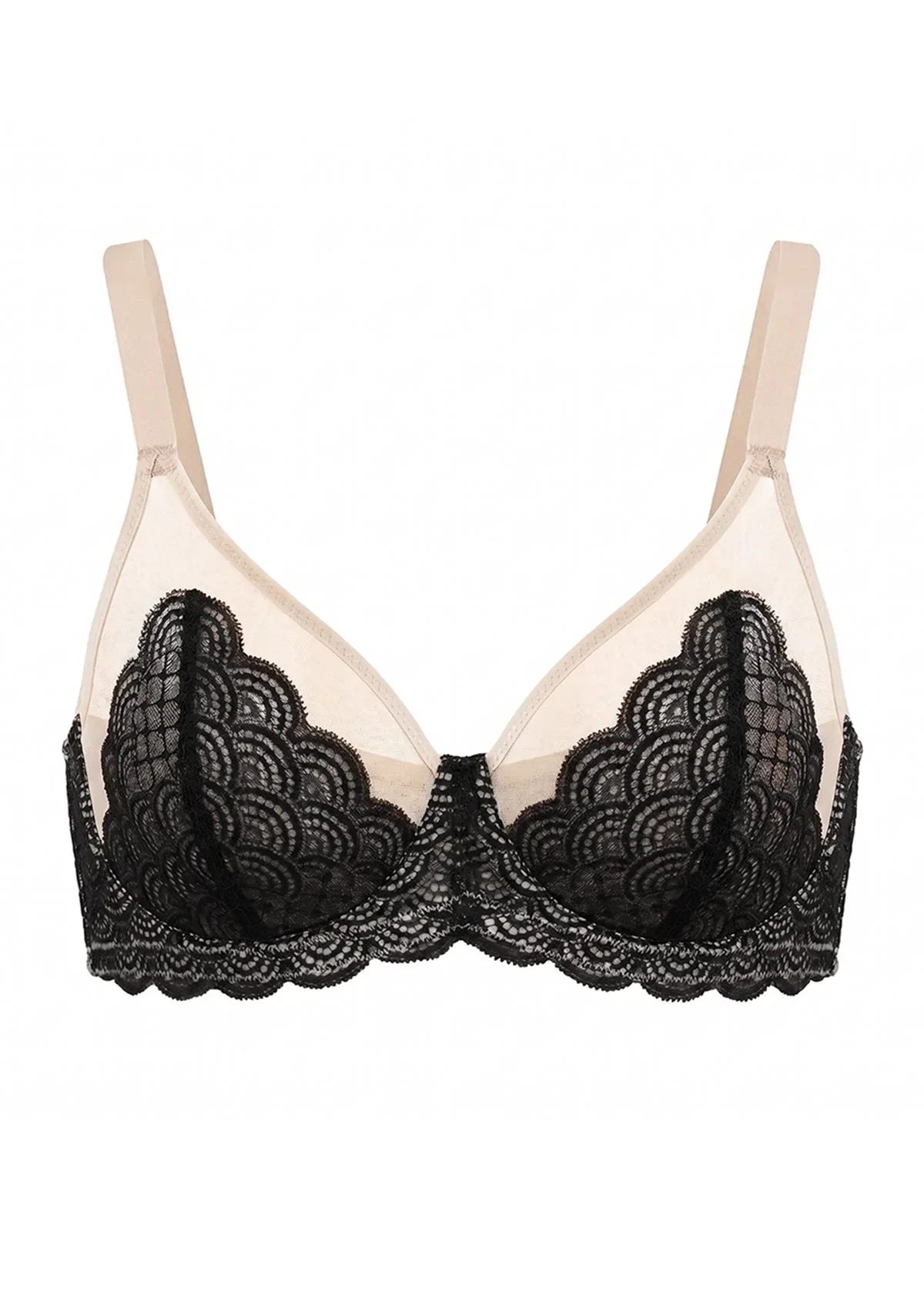 Mermaid Scales Lace Unlined Bra - HSIA