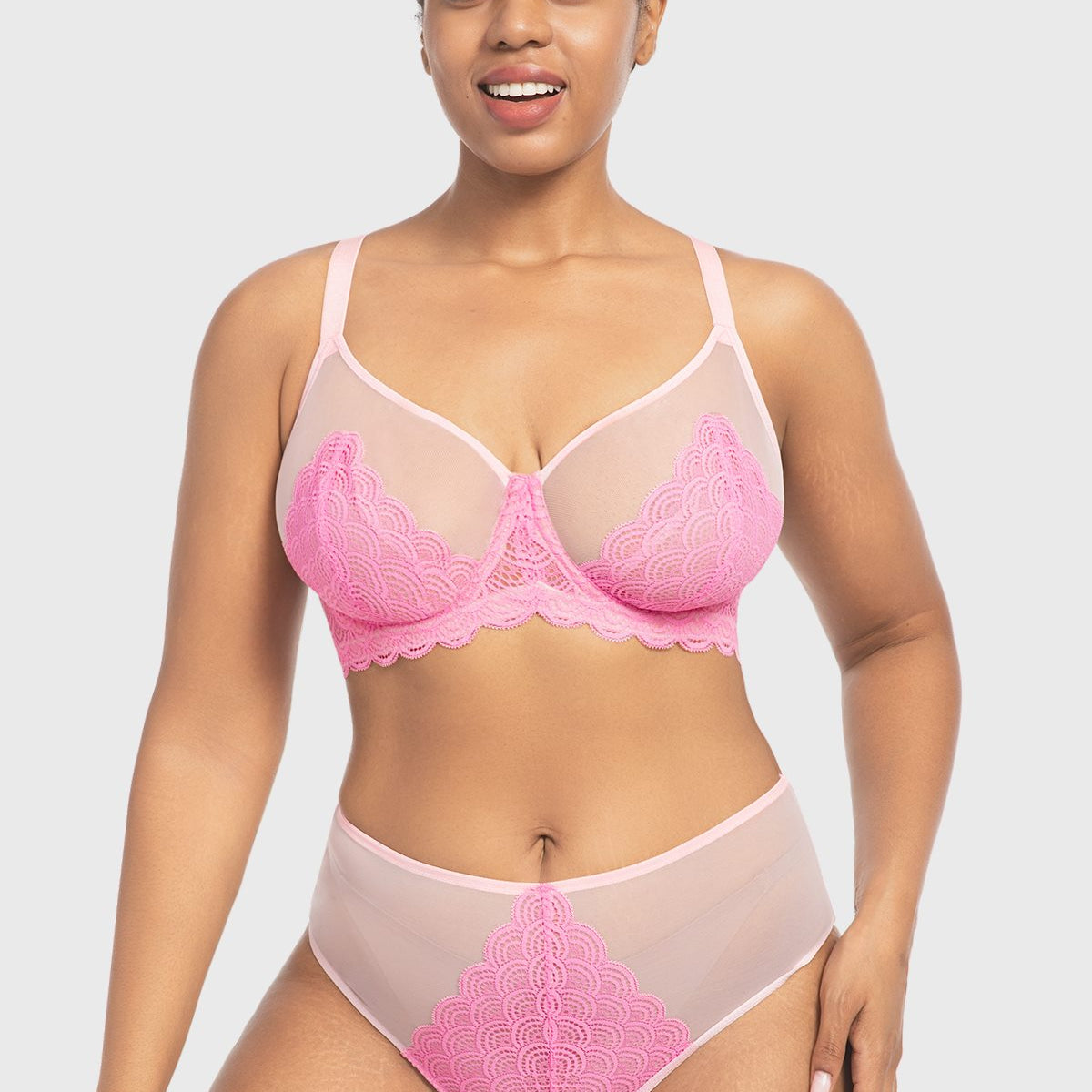 Mermaid Scales Lace Underwire Bra