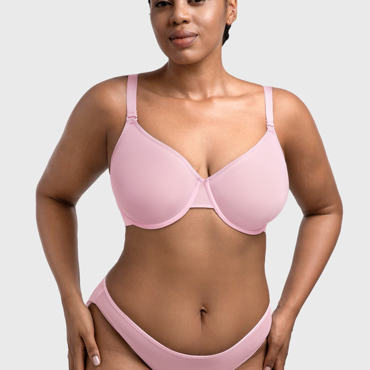 Seraphina Unlined Underwire Sheer Mesh Bra - HSIA