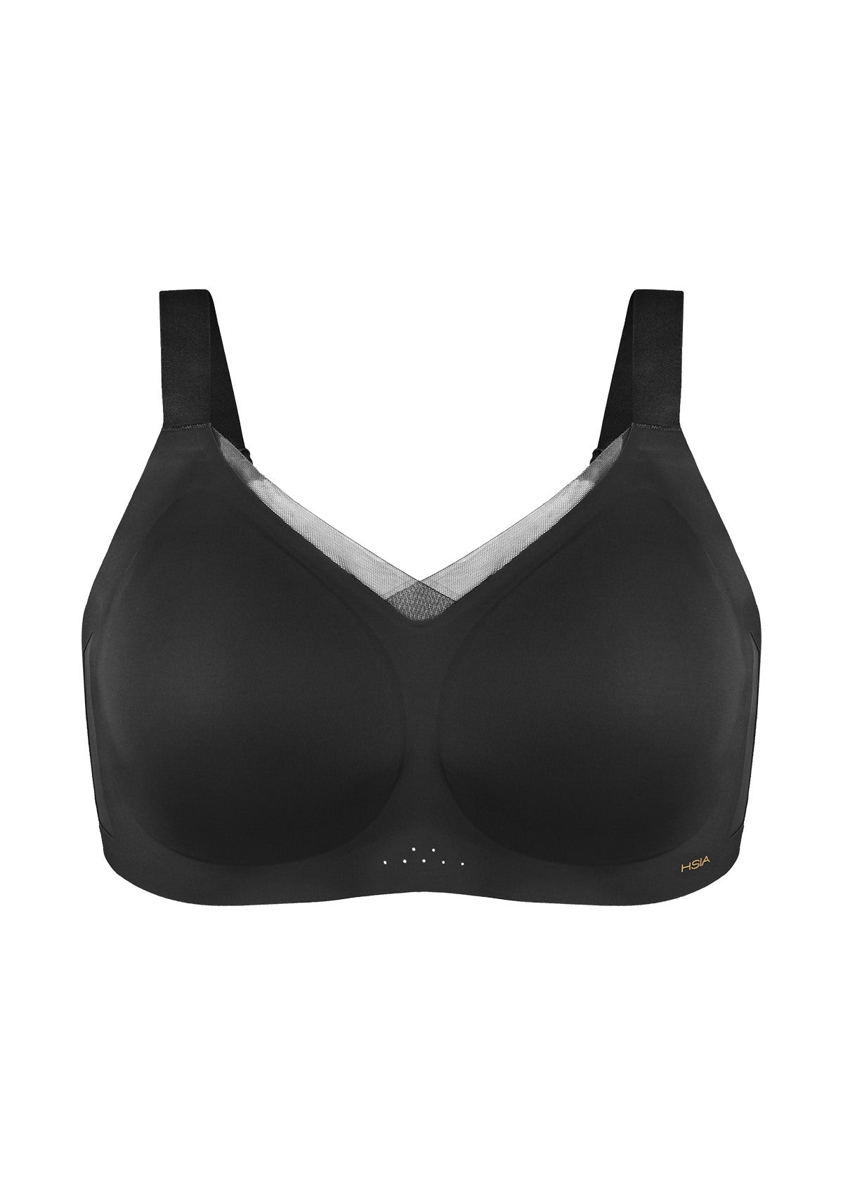 Songful Plus Size Seamless Wireless Supportive Full Coverage Mesh Crossover Bra - HSIA