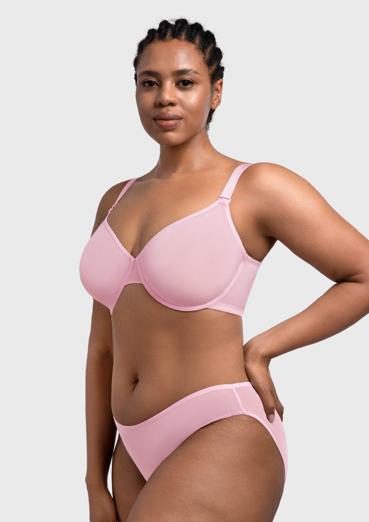 Seraphina Unlined Underwire Sheer Mesh Bra - HSIA