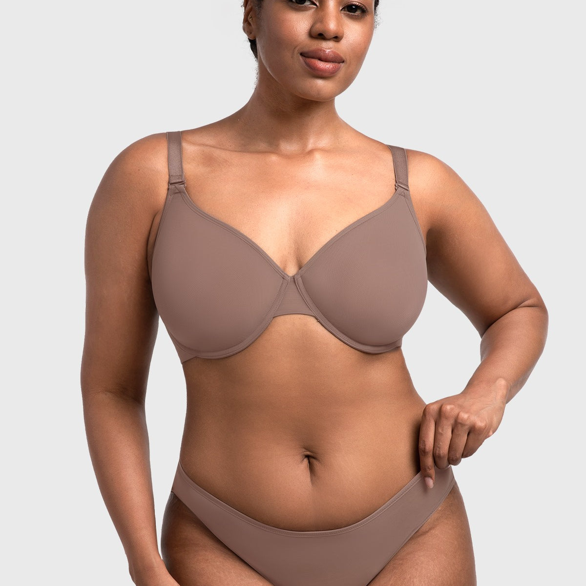 Seraphina Unlined Underwire Sheer Mesh Bra - HSIA