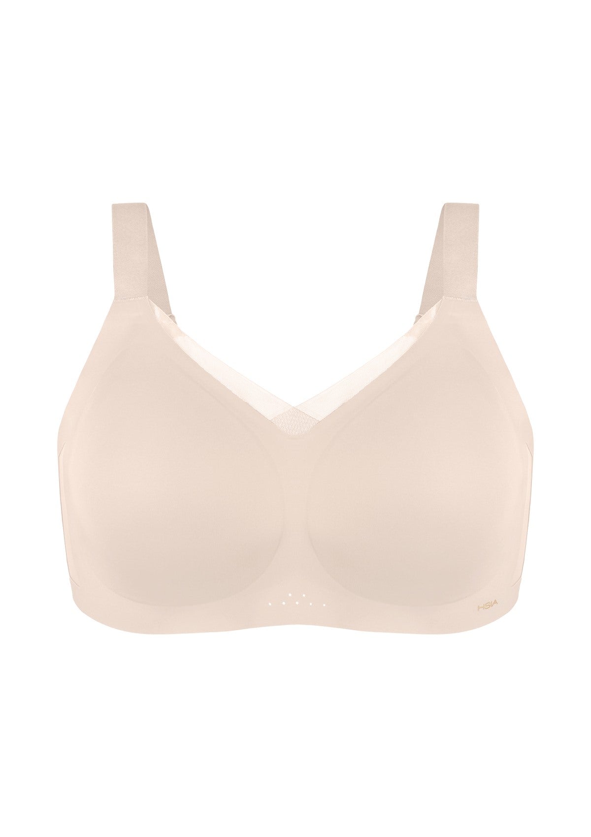 Songful Plus Size Seamless Wireless Supportive Full Coverage Mesh Crossover Bra - HSIA