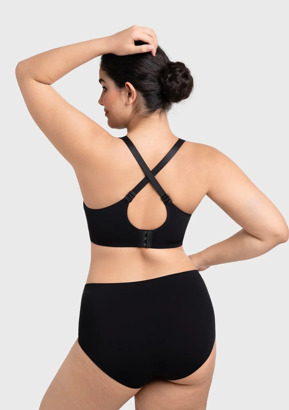 HSIA Alina Full Coverage Underwire Bra Plus Size Supportive Unlined Adjustable Strap Comfort Fit T-Shirt Style - HSIA