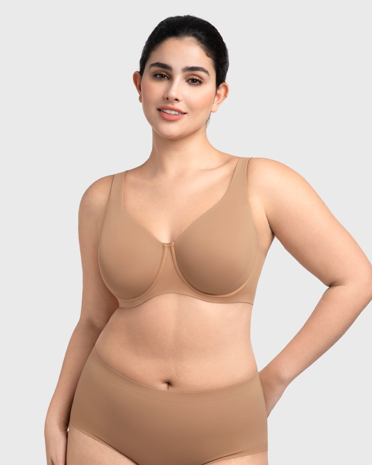 HSIA Esme Minimizer Bras for Women Plus Size Full Coverage No Padding Unlined T Shirt Bra Seamless Underwire Cool Comfort Daily Bras - HSIA