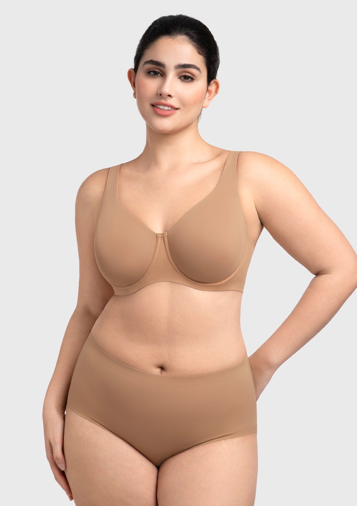 HSIA Esme Minimizer Bras for Women Plus Size Full Coverage No Padding Unlined T Shirt Bra Seamless Underwire Cool Comfort Daily Bras - HSIA