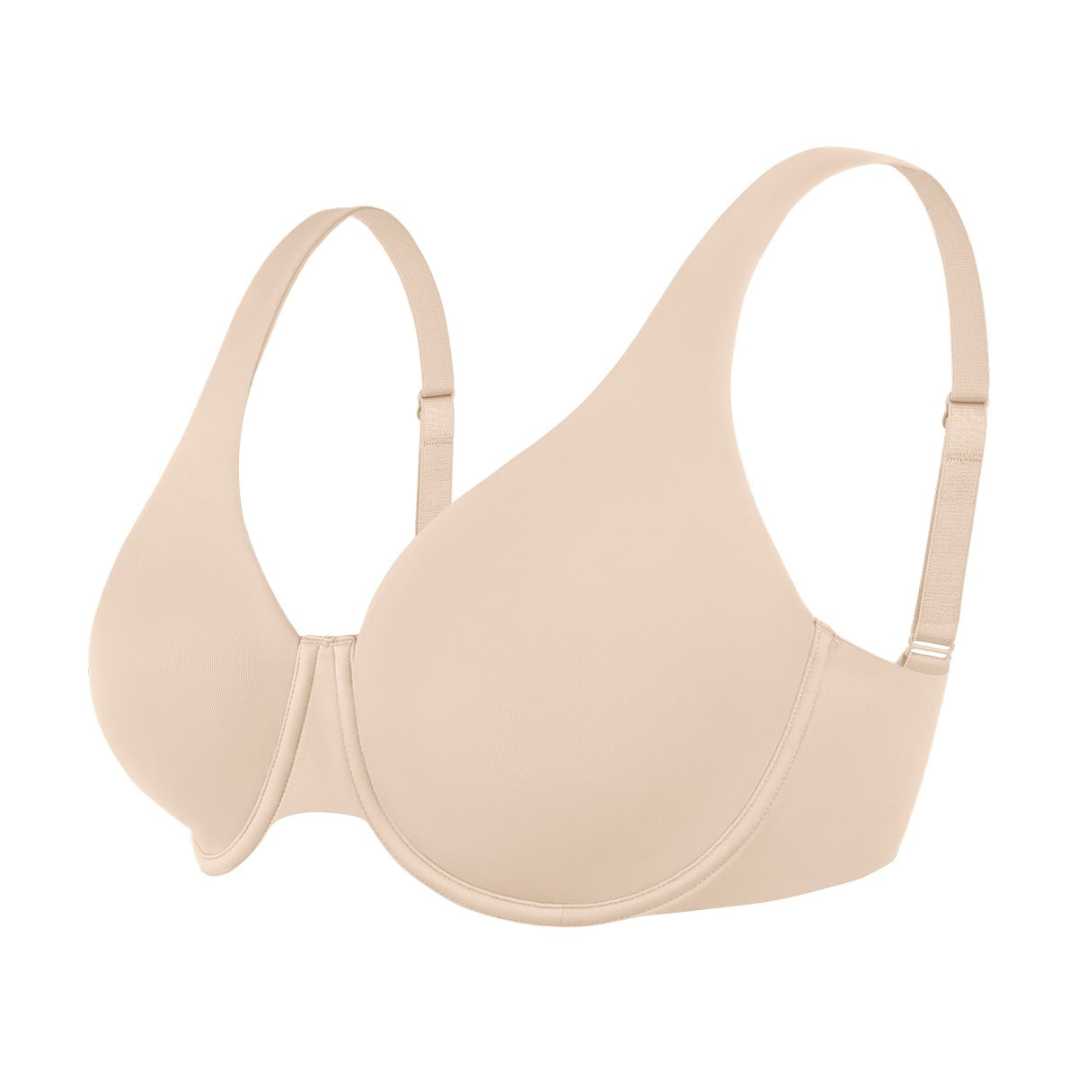 Full Coverage Plus Size T-Shirt Bra with Silky Satin Feel - HSIA