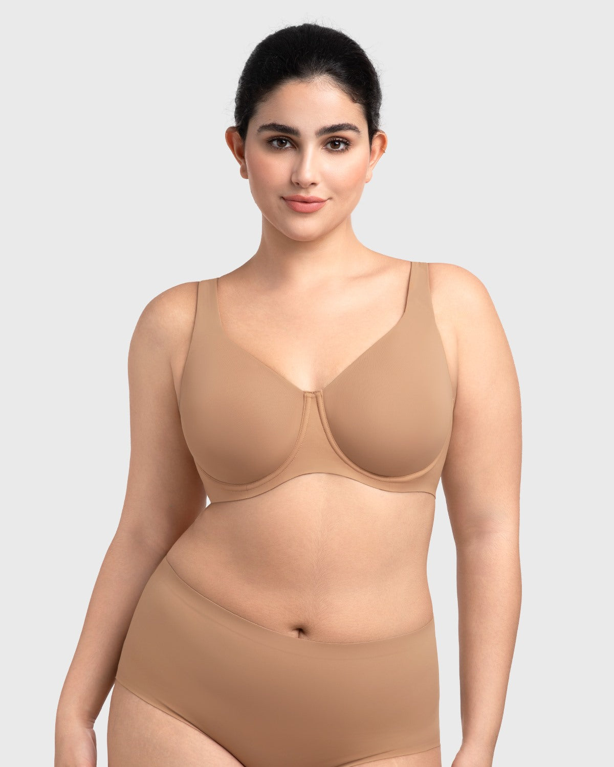 HSIA Esme Minimizer Bras for Women Plus Size Full Coverage No Padding Unlined T Shirt Bra Seamless Underwire Cool Comfort Daily Bras - HSIA