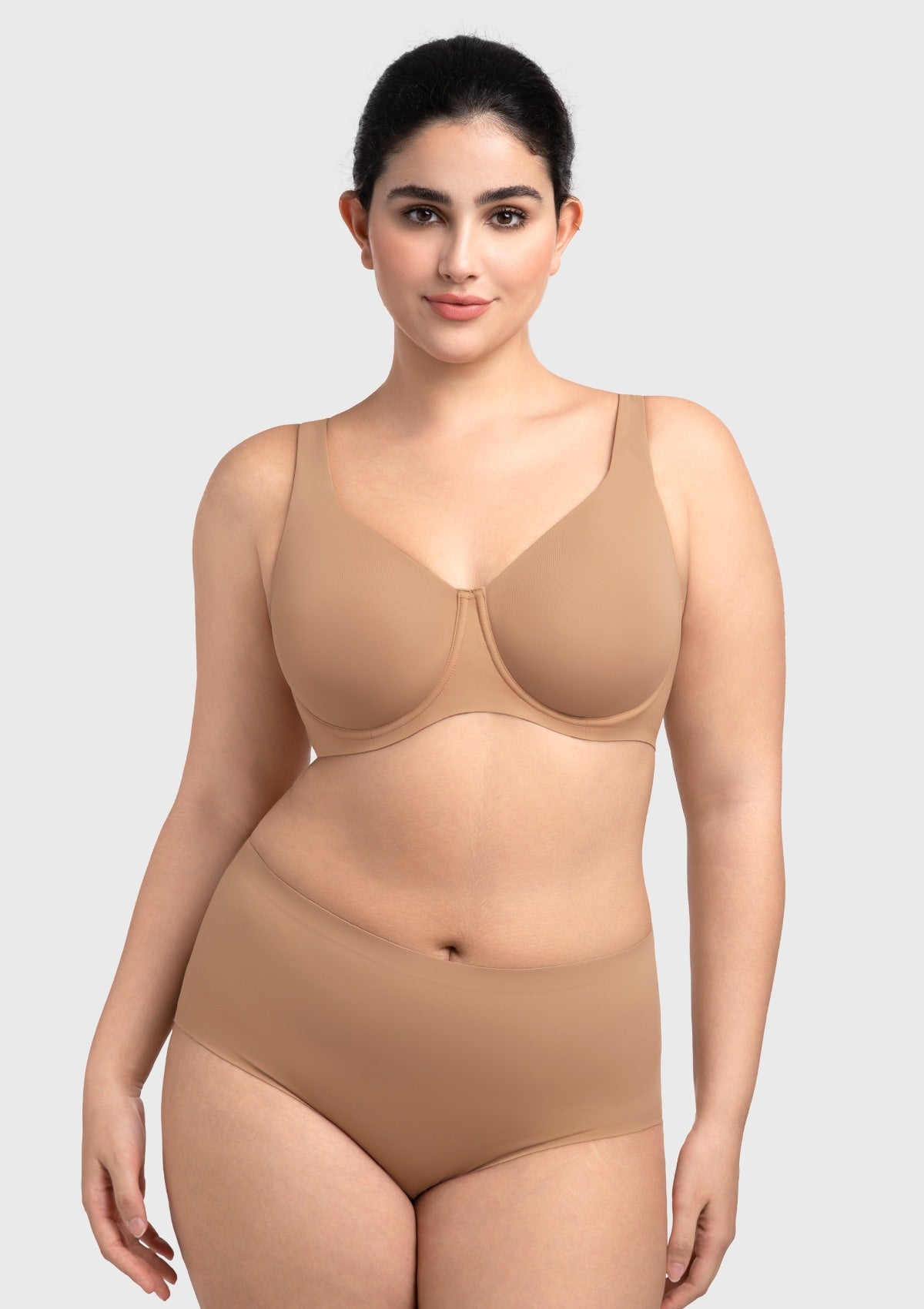 HSIA Esme Minimizer Bras for Women Plus Size Full Coverage No Padding Unlined T Shirt Bra Seamless Underwire Cool Comfort Daily Bras - HSIA