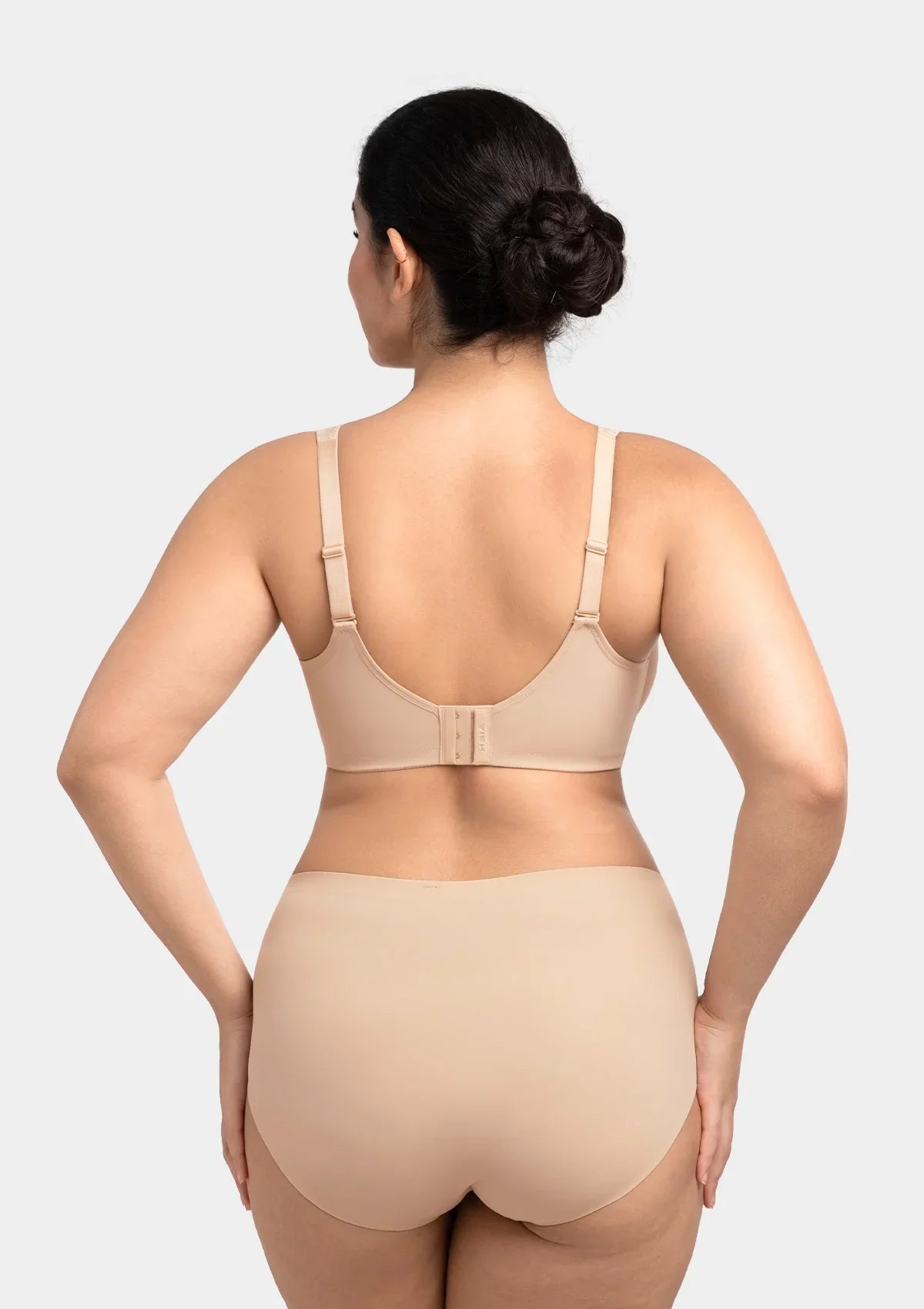 HSIA Alina Full Coverage Underwire Bra Plus Size Supportive Unlined Adjustable Strap Comfort Fit T-Shirt Style - HSIA