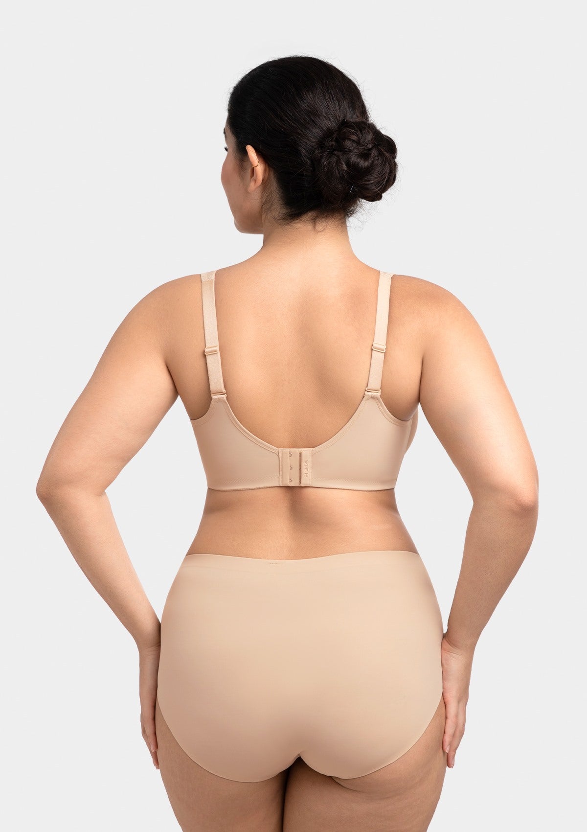 HSIA Alina Full Coverage Underwire Bra Plus Size Supportive Unlined Adjustable Strap Comfort Fit T-Shirt Style - HSIA