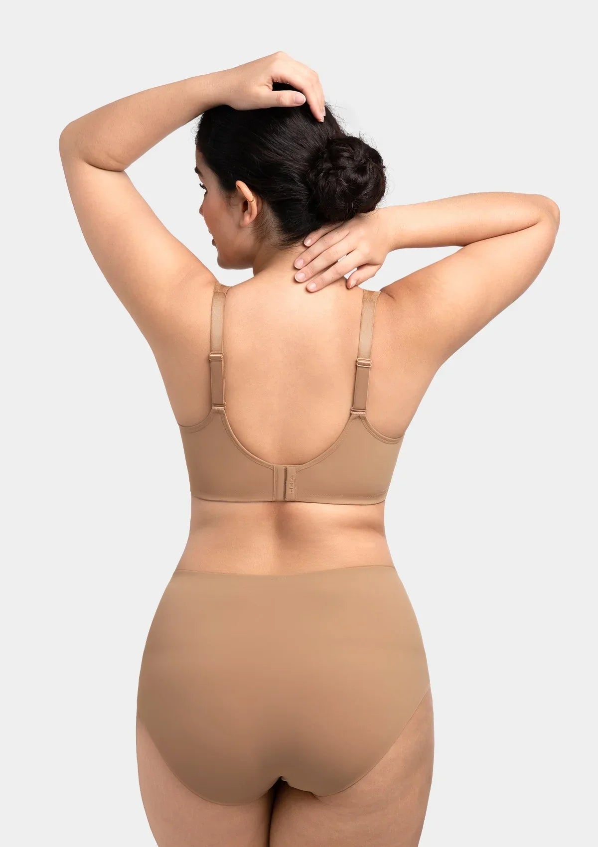 HSIA Alina Full Coverage Underwire Bra Plus Size Supportive Unlined Adjustable Strap Comfort Fit T-Shirt Style - HSIA