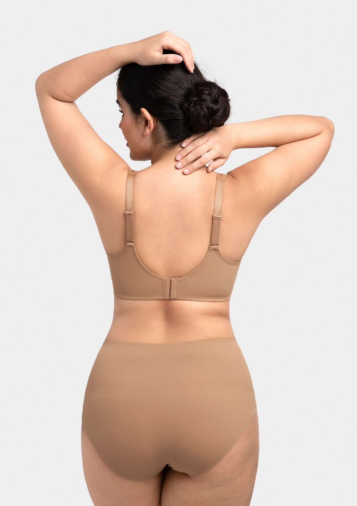 HSIA Alina Full Coverage Underwire Bra Plus Size Supportive Unlined Adjustable Strap Comfort Fit T-Shirt Style - HSIA