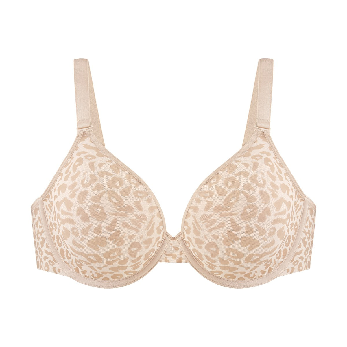 HSIA Leopard wild Unlined Plus Size Breathable Soft Mesh No Padding Underwire Bra - HSIA