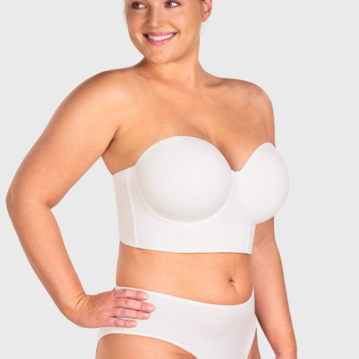 Seamless Cooling Longline Strapless Bra