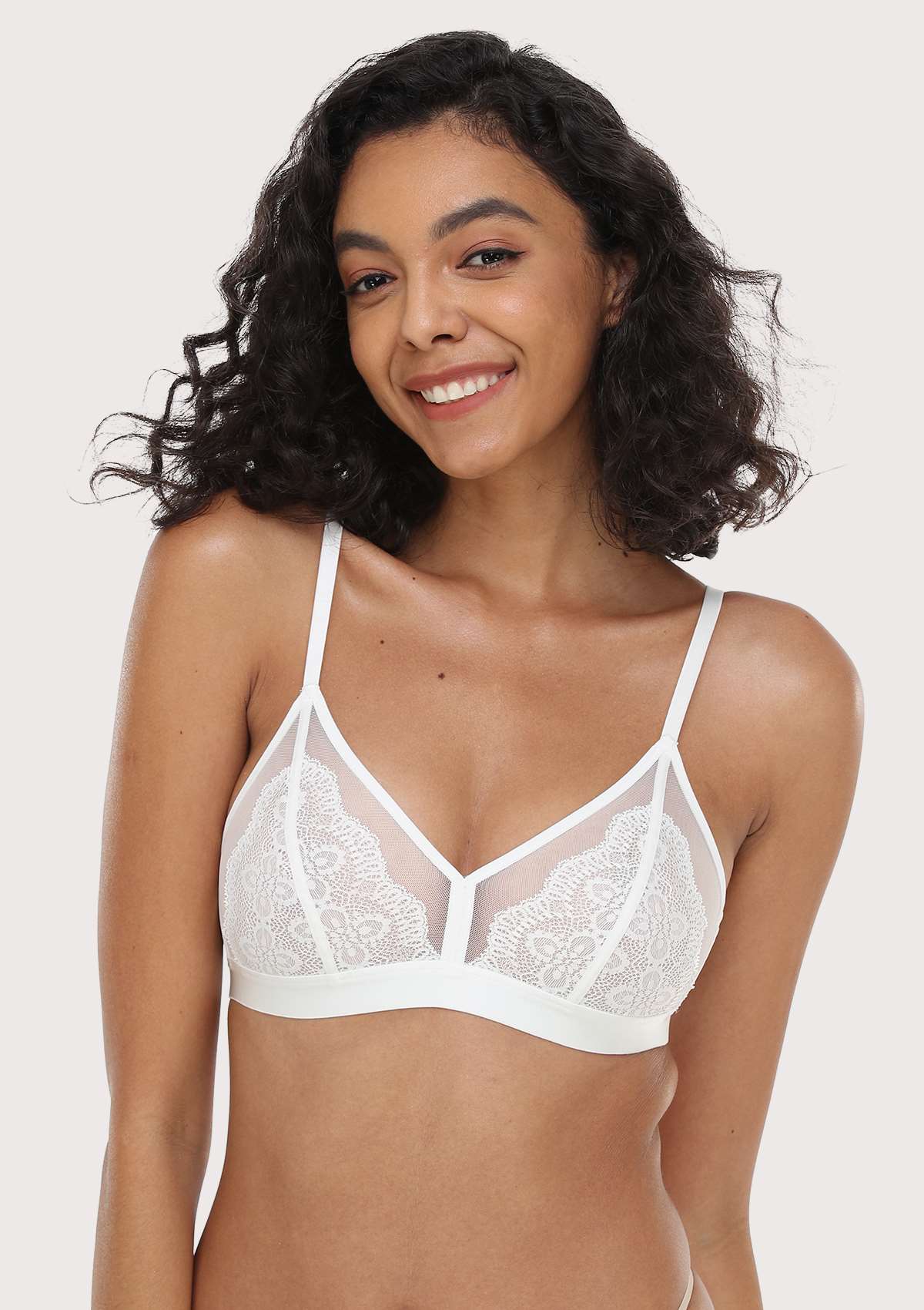 HSIA Wireless Lace Triangle Bra - HSIA