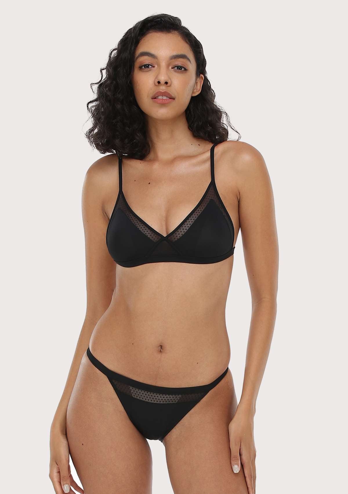 HSIA Polka Dots Triangle Wireless Bralette - HSIA