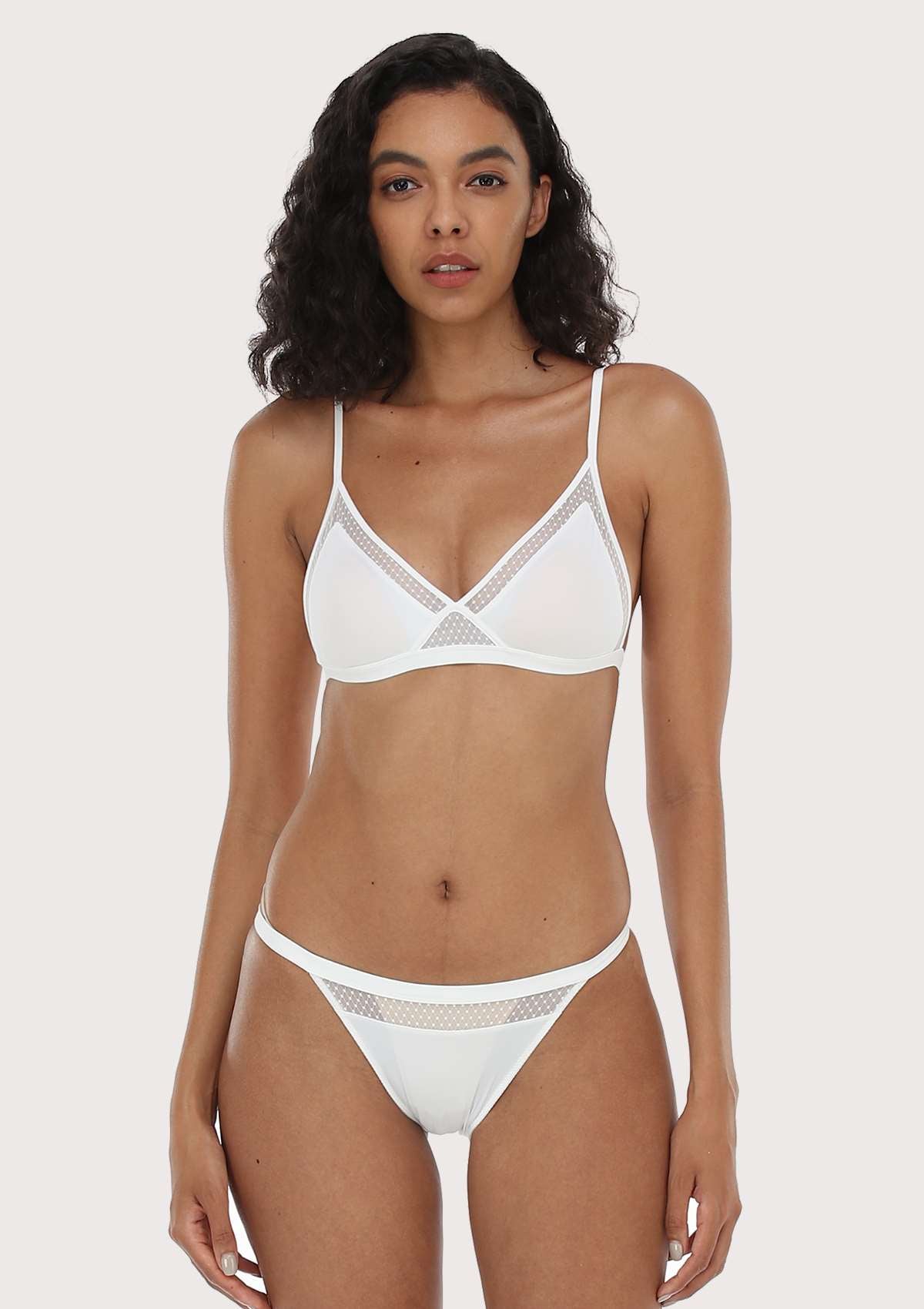 HSIA Polka Dots Triangle Wireless Bralette - HSIA