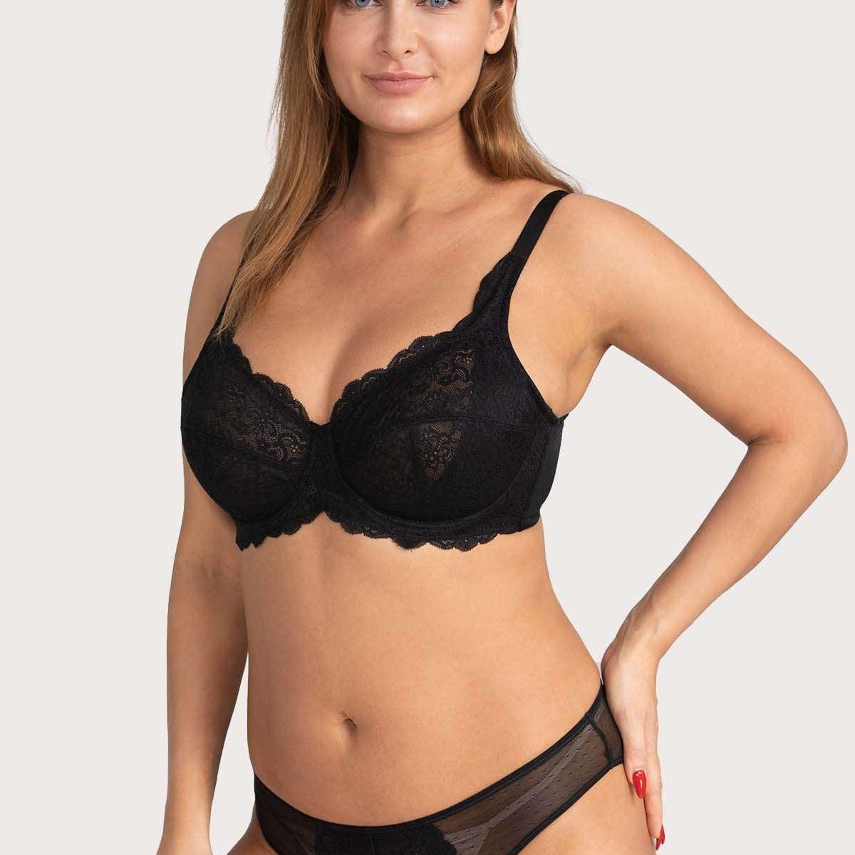 HSIA Black All-Over Floral Lace Bra - HSIA