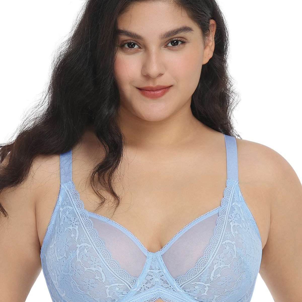 Anemone Unlined Dolphin Lace Underwire Bra - HSIA