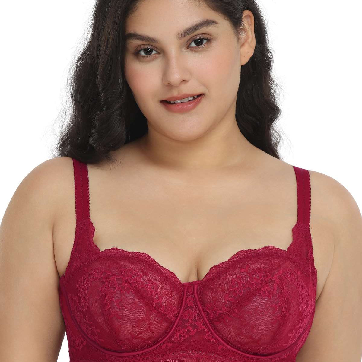 I Do Floral Lace Unlined Balconette Bra - HSIA