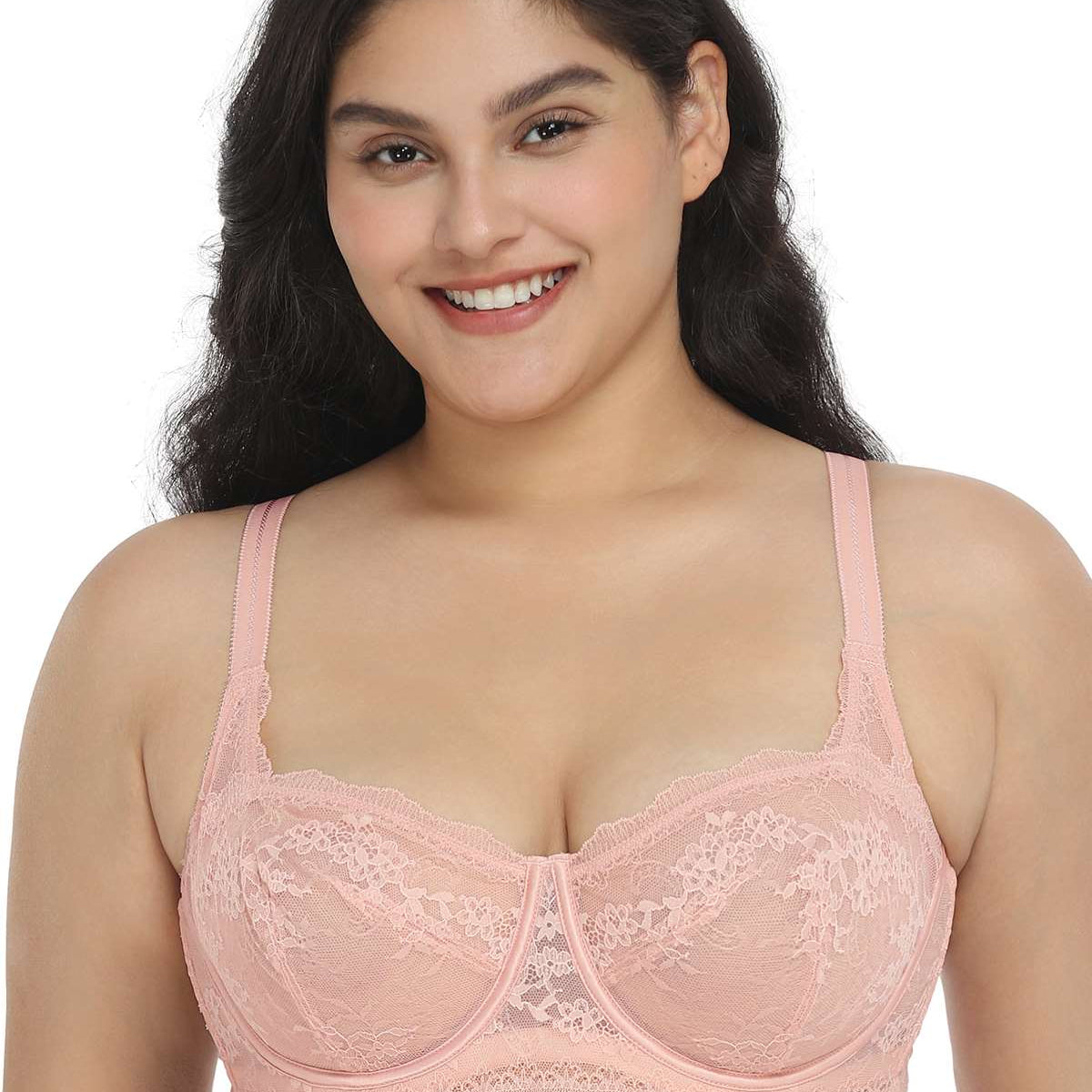 I Do Floral Lace Unlined Balconette Bra - HSIA