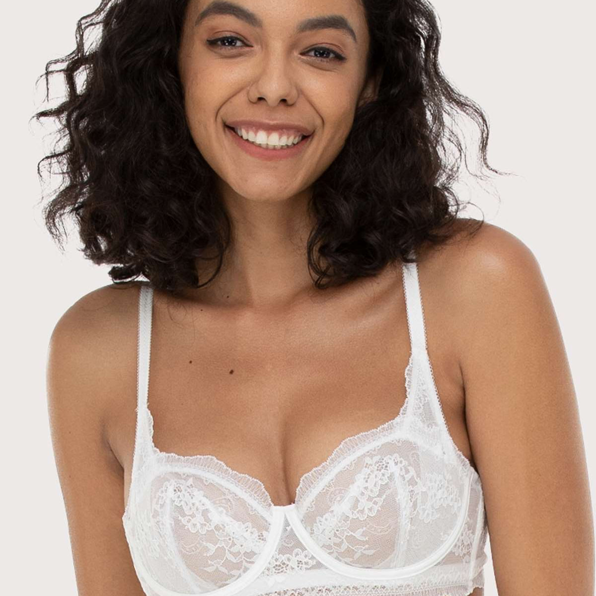 I Do | Petite Floral Lace Unlined Bra - HSIA