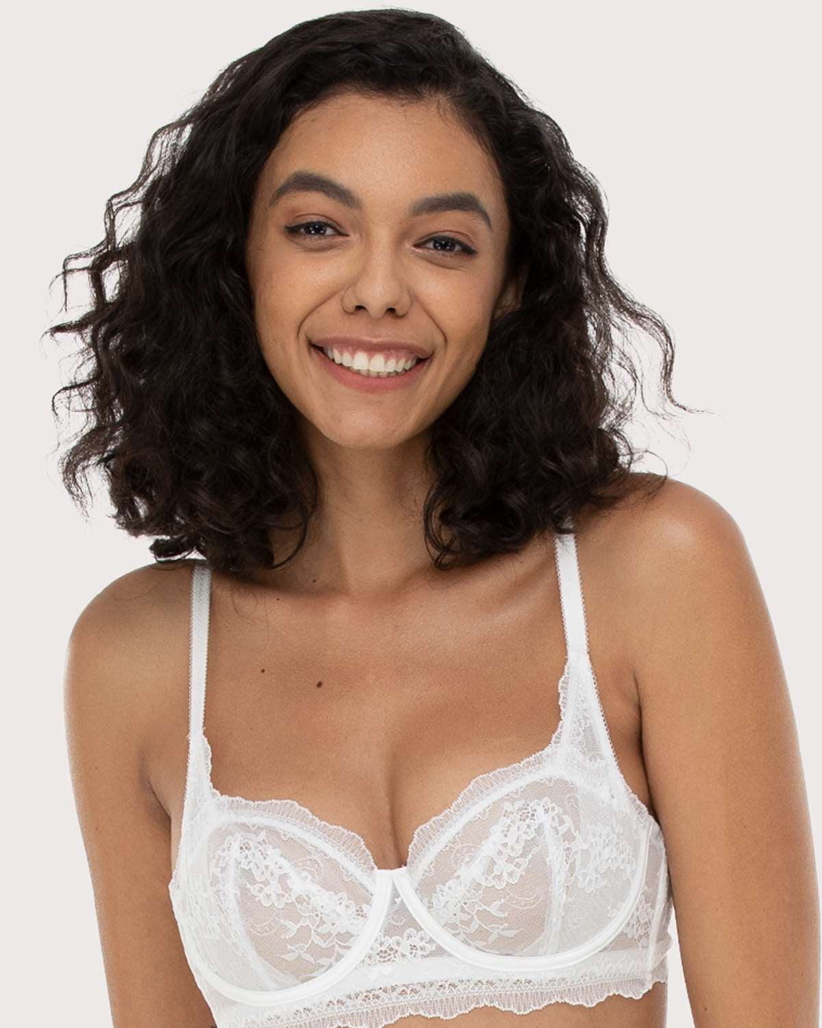 I Do | Petite Floral Lace Unlined Bra - HSIA