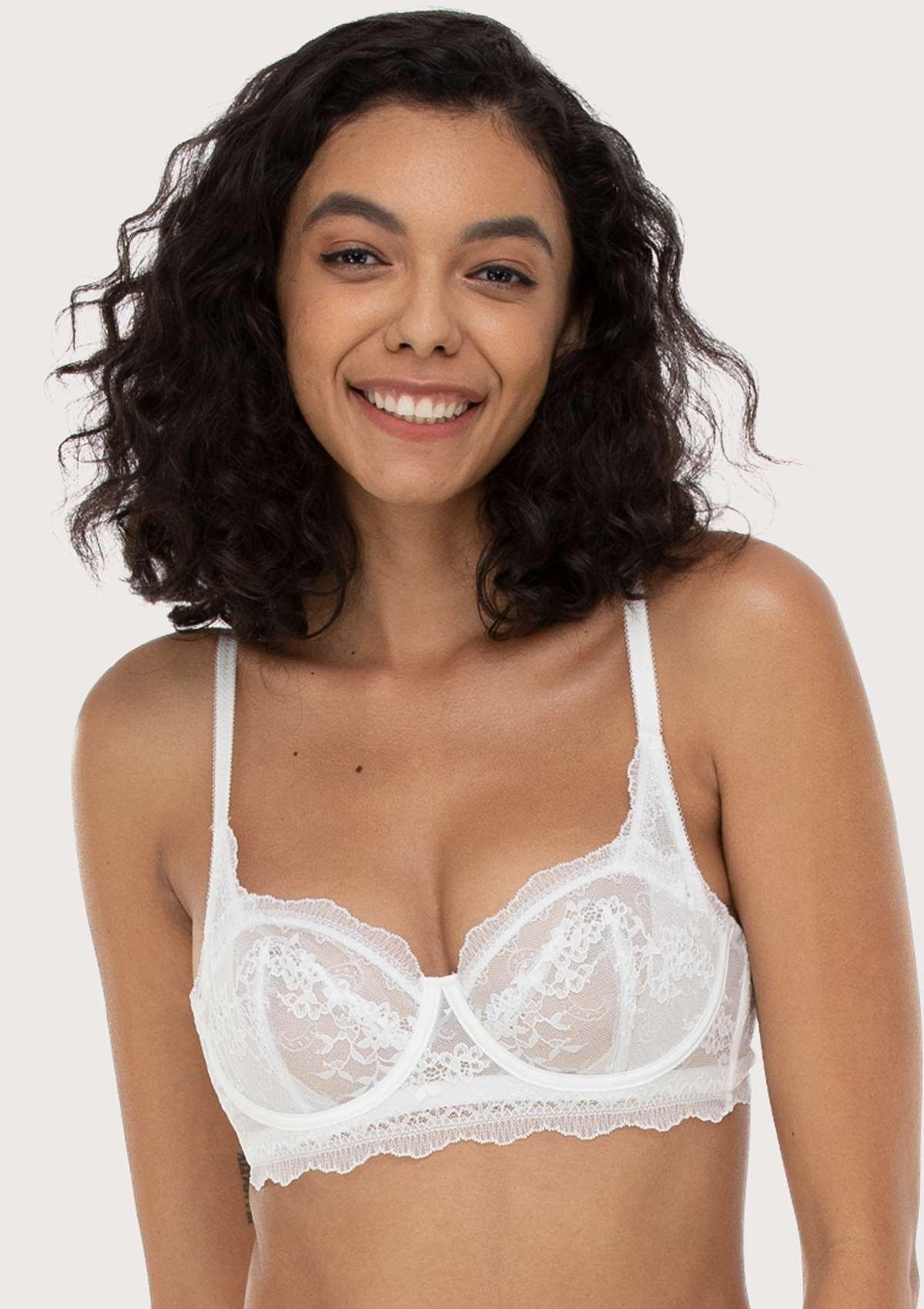 I Do | Petite Floral Lace Unlined Bra - HSIA