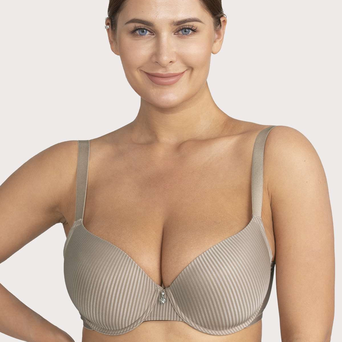 Josephine Striped Smooth Lightly Padded Bra - HSIA