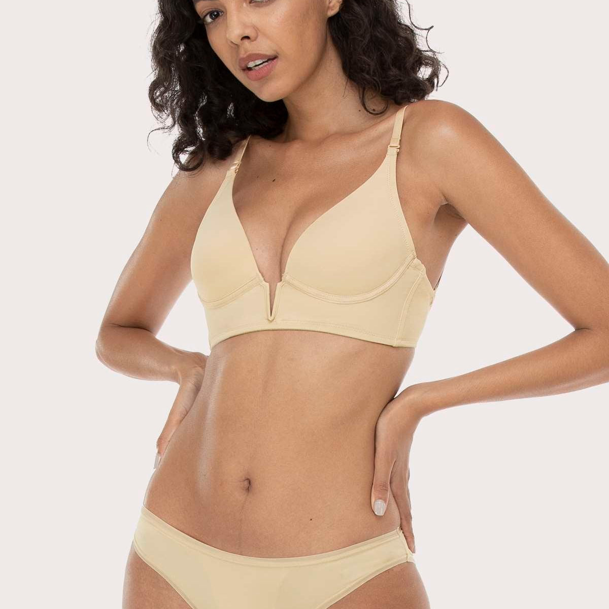 HSIA Deep V Plunge Low Back Wire Bra - HSIA