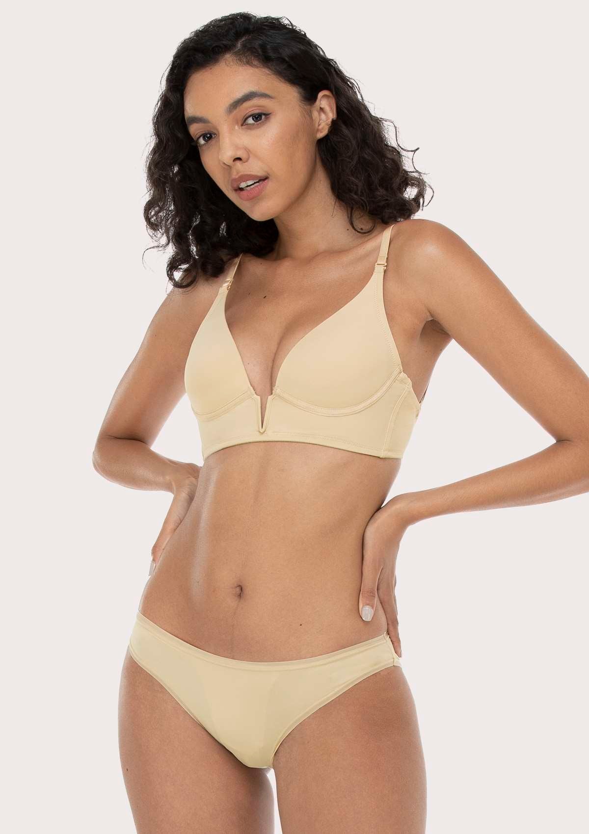 HSIA Deep V Plunge Low Back Wire Bra - HSIA