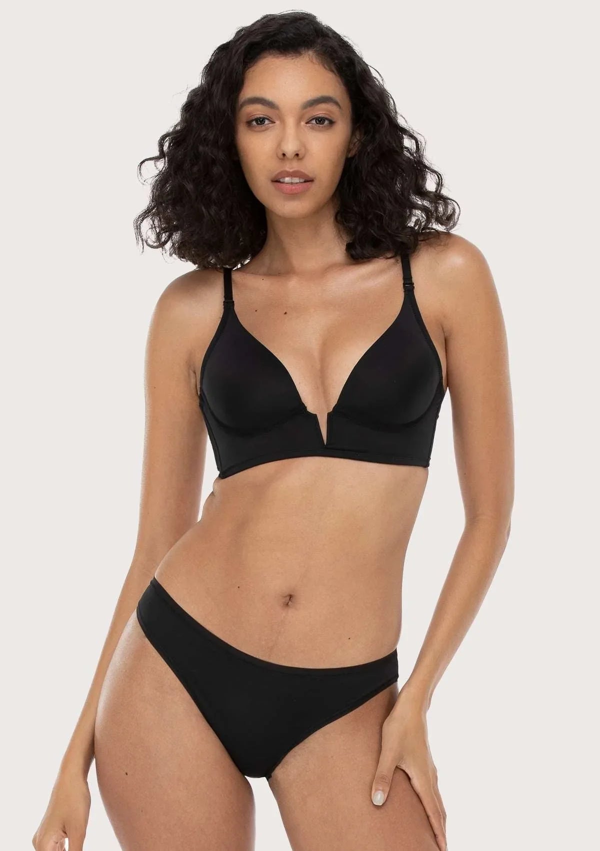HSIA Deep V Plunge Low Back Wire Bra - HSIA